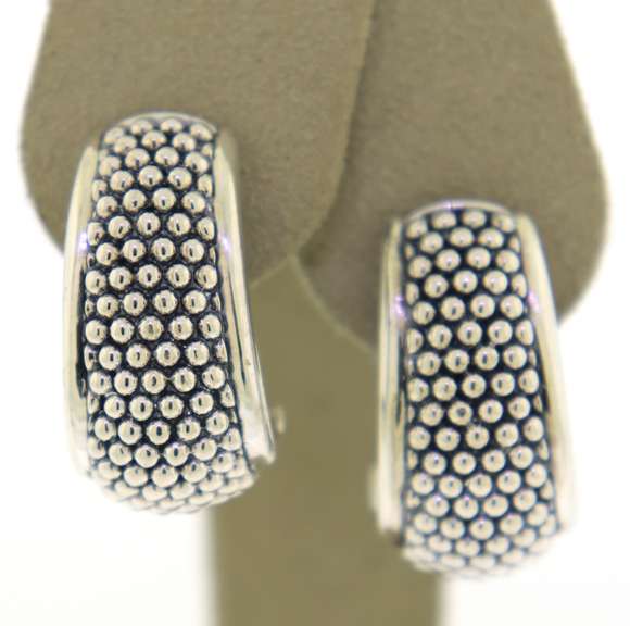 Lagos Signature Caviar Hoop Earrings