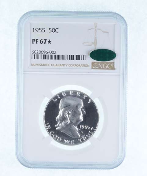 PF67* 1955 Franklin Half Dollar - CAC - Graded NGC