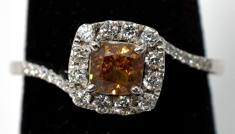 Beautiful Platinum Colored Diamond Ring