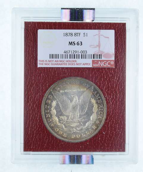 MS63 1878 Morgan Silver Dollar - 8TF - Graded NGC