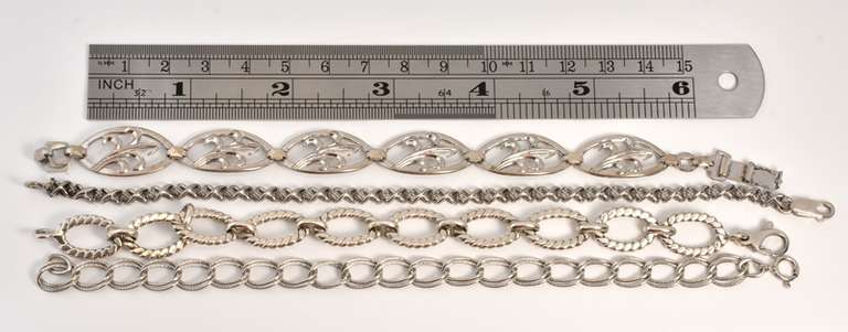 Group of 4 Sterling Bracelets
