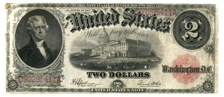 Nice 1917 Series Large Size $2 Legal Tender Note