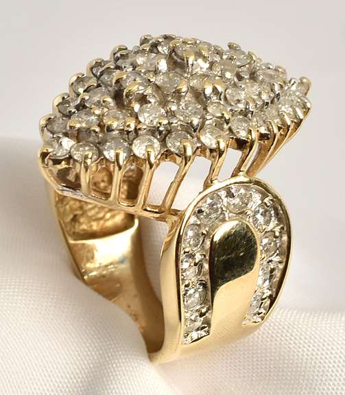 Bold 14k Diamond Cluster