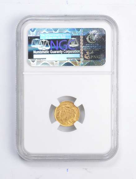 MS62 1857 $1.00 Indian Princess Head Gold Dollar - Graded NGC