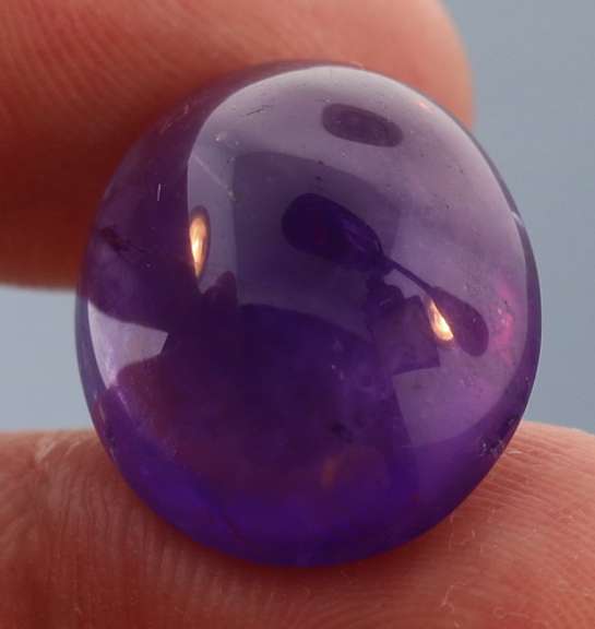 Huge 20.43ct untreated Amethyst cabochon