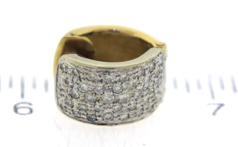 Incredible 18kt Pave Diamond Hoop Earrings