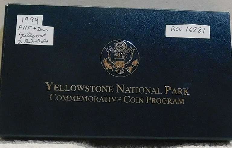1999 PRF & Unc Yellowstone 2 Sil Dols