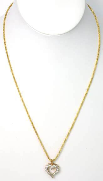 Sterling Silver Vermeil Heart Necklace
