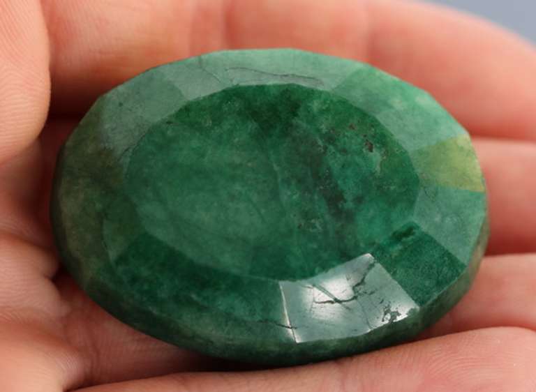 HUGE! 191.5ct forest green Emerald