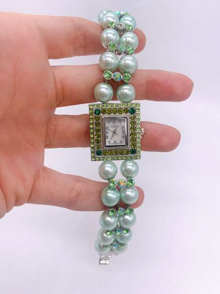 Stunning Pearl & Gemstone Geneva Watch