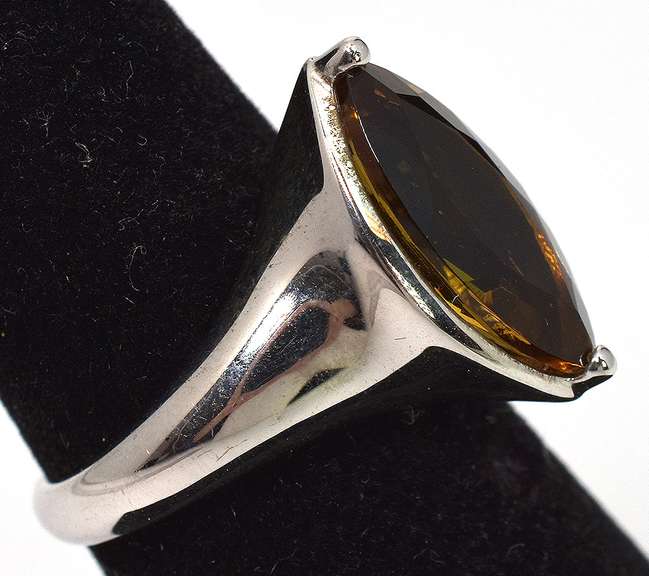 Sterling Silver Smokey Quartz Ring