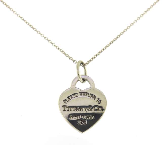 Tiffany & Co Heart Tag Charm Pendant Necklace