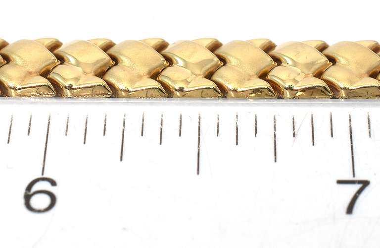 Slick Two-Textured Bracelet in Yellow Gold