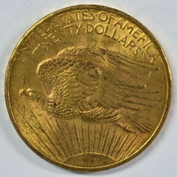 Exceptional Choice BU 1908 No Motto St Gaudens $20 Gold