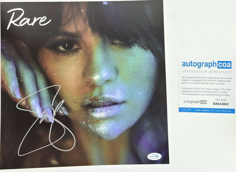 Selena Gomez Autographed Rare Album Flat