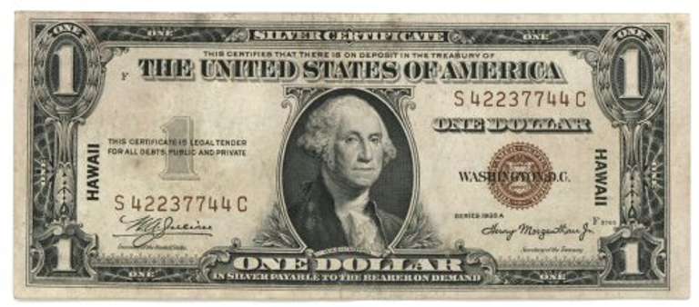 Very nice 1935-A $1 Hawaii Silver Certificate note