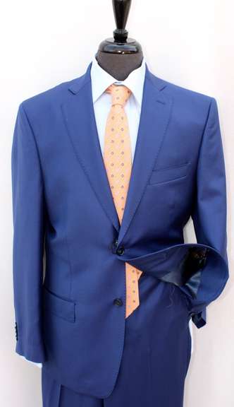 Eye Catching 2Button French Blue Color Suit By Galante