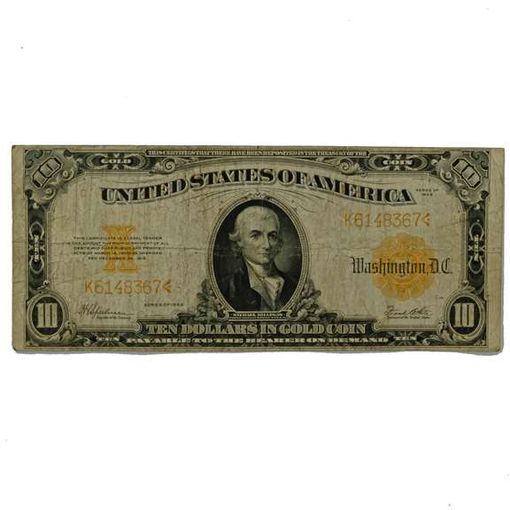 $10 Gold Certificate Series Of 1922