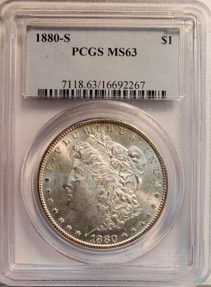 Certified Morgan Silver Dollar 1880-S