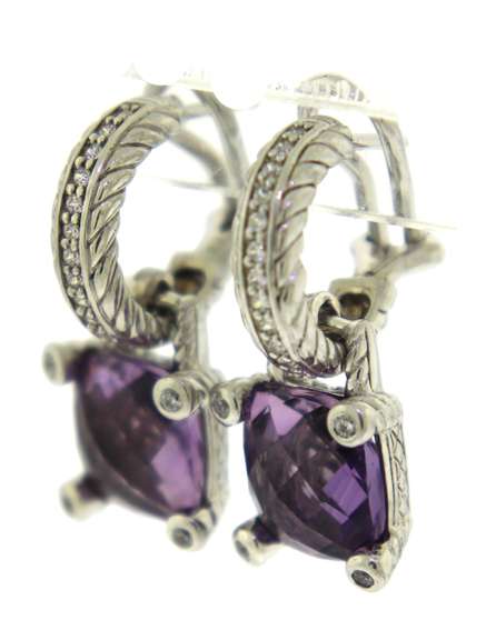 Judith Ripka Amethyst Drop Earrings