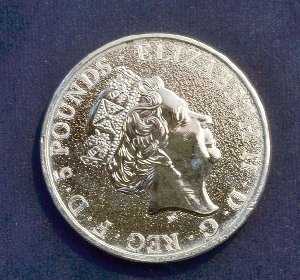 2017 Queen's Beast Red Dragon of Wales 2 oz .999 Silver Coin