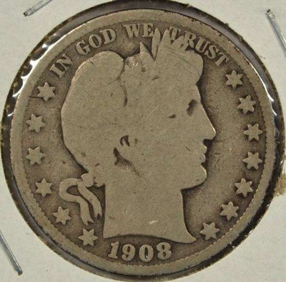 1908-S Barber Half Dollar