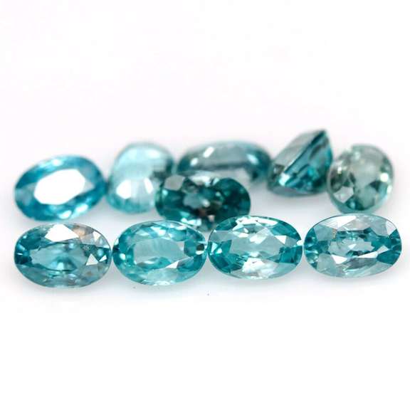 Brilliant 6.99ct Swiss blue Zircon set