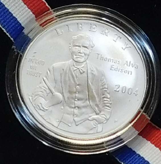 2004 Unc Edison Silver Dollar