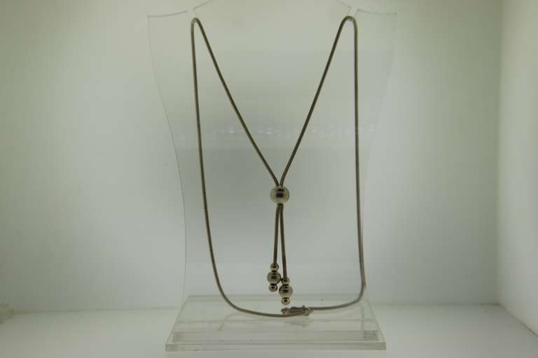 Italian Sterling Silver lariat Necklace