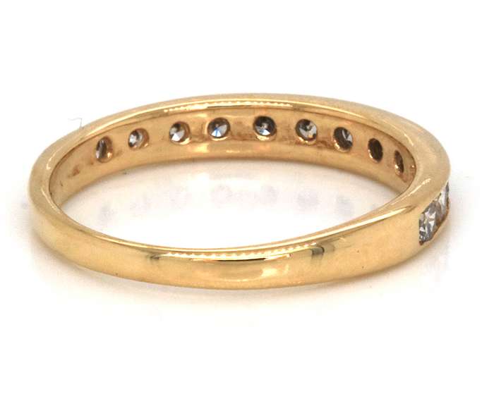 Pretty 14kt YG Channel Set Diamond Ring
