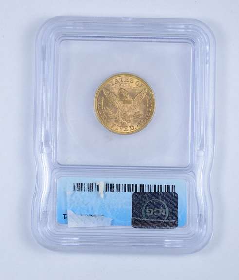 MS65 1880-S $5.00 LIberty Head Gold Half Eagle - Graded by ICG