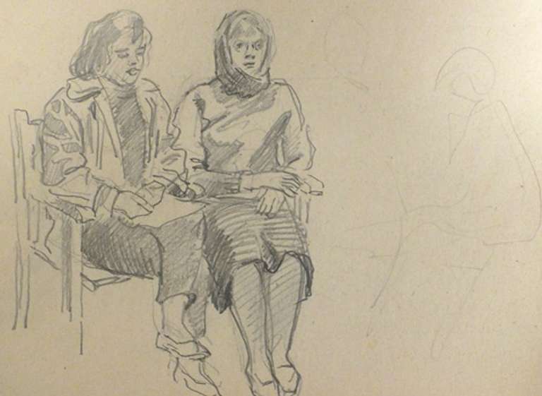 VERY COLLECTIBLE PENCIL DRAWINGS ON PAPER BY KORNNEEV
