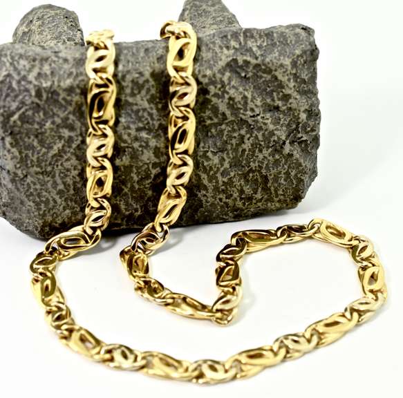 Gorgeous 18K 21" Fancy Link Necklace