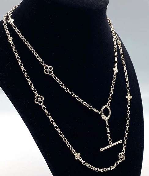 Stylish Sterling and Cubic Zirconia Chain