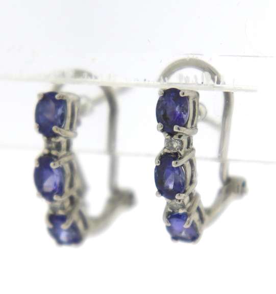 Fantastic Tanzanite & Diamond Accent Earrings