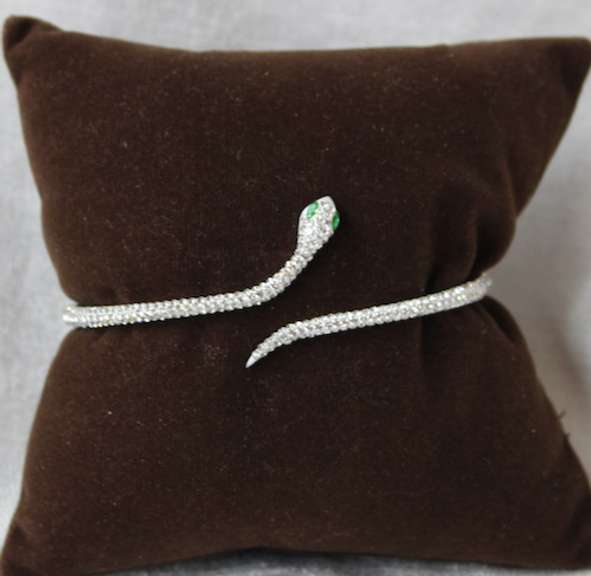 Silver Color Snake Desing Bracelet