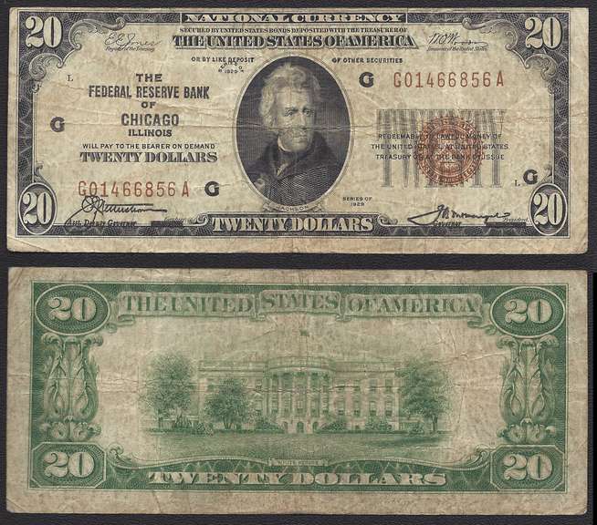 $20 1929 FRBN Chicago IL