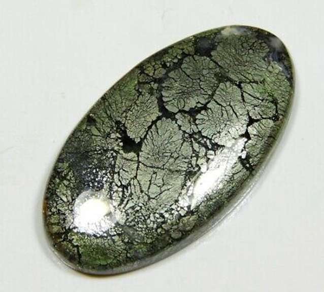Awesome 30.38ct Nipomo Agate with Marcasite cabochon