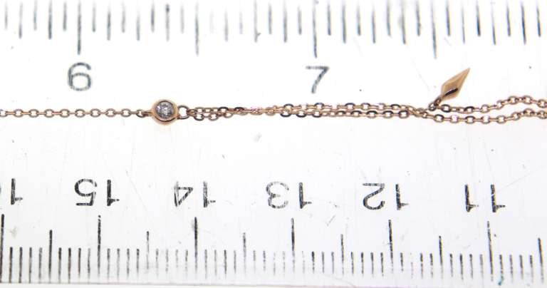 Charming Rose Gold Diamond 2 Strand Necklace