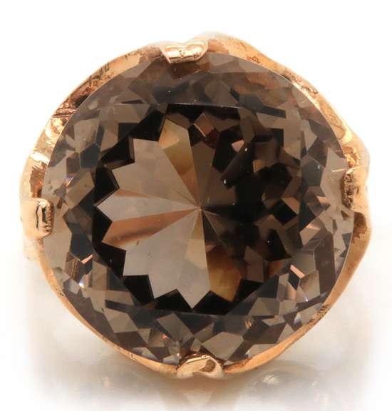 Fabulous 10kt YG Smokey Quartz Ring
