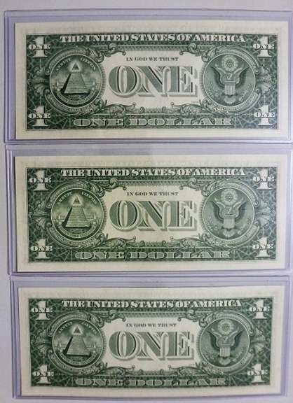 (3) Gem Crisp 1969-C $1 Star Notes FRB Of Chicago-Consecutive Tough Series!