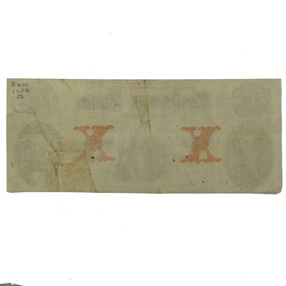 Early Sept 2 1861 $ 10 CSA Note