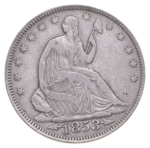 1853 Seated Liberty Half Dollar