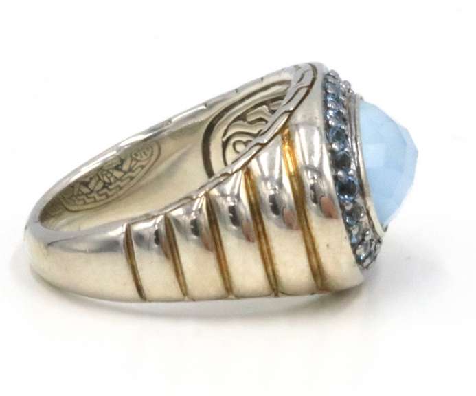 Fabulous Silver John Hardy Blue Topaz Ring