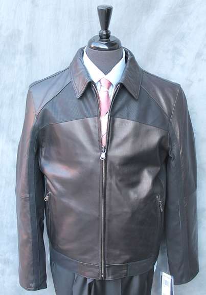 Fine Quality Black Leather Jacket By Emmanuelle Ungaro