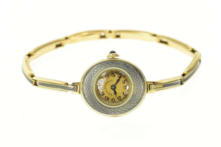 Art Deco Spaulding & Co. Enamel Detail Women's Watch