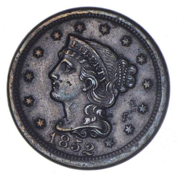 1852 Braided Hair Large Cent