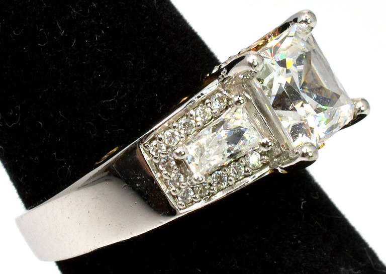 Sterling Silver CZ Cocktail Ring