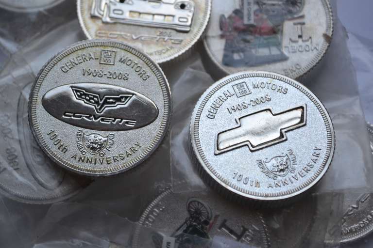 39 Enameled Light Up $1 Car Tribute Medals