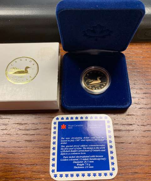 1987 $1 Canadian Dollar from the Royal Mint